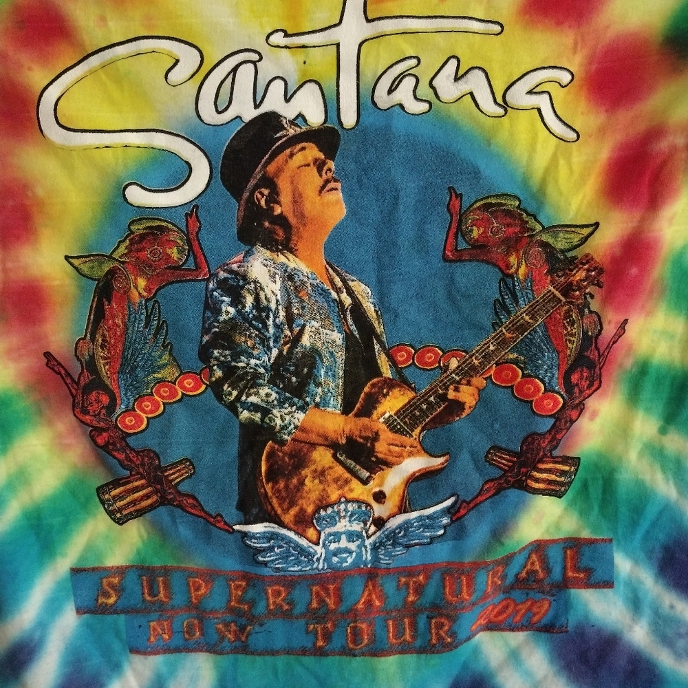 Santana / Doobie Brothers tie-dye tour shirt 2019.